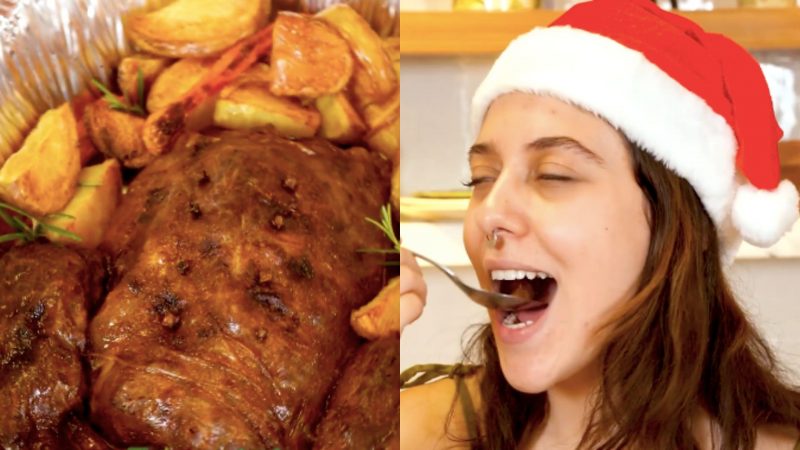 Imagem mostra receita de peru de Natal sem carne 