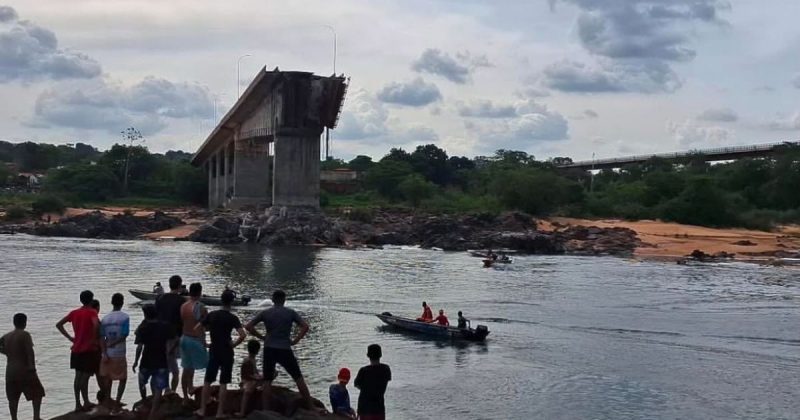 Ponte que liga Tocantins e Maranhão caída