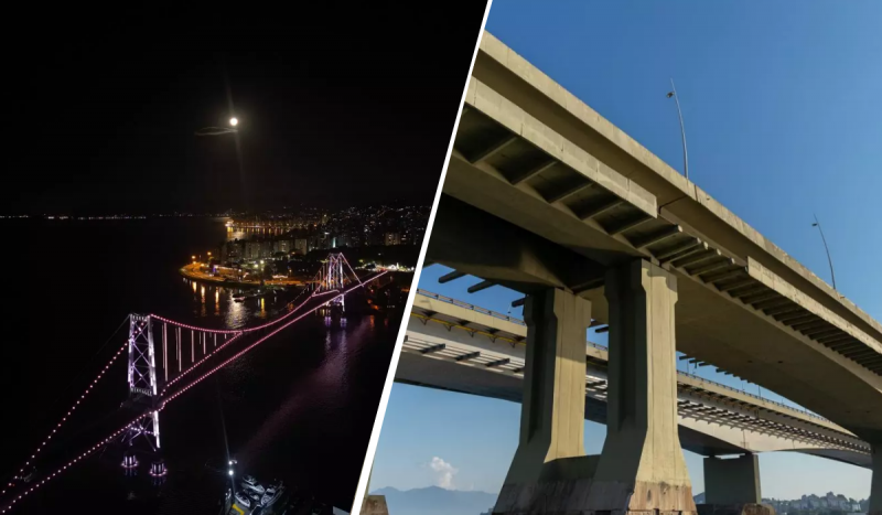 Mudanças e reformas nas pontes em Florianópolis estiveram entre as principais promessas de Santa Catarina em 2024 - Foto: Anderson Puerari/Secom Florianópolis/Germano Rorato/ND