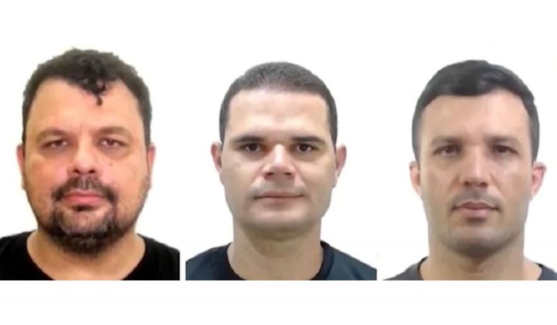 Imagem mostra os rosto dos ex-agentes da PRF condenados por matarem Genivaldo em "câmara de gás"
