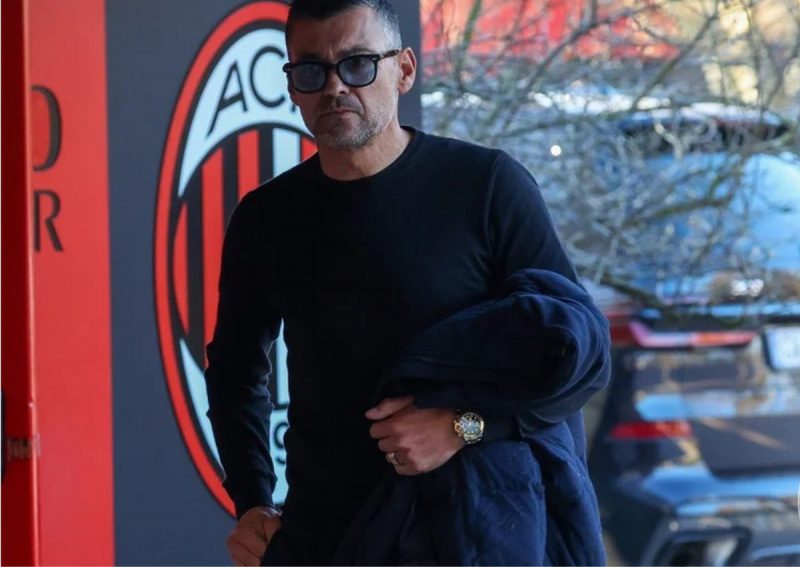 Sérgio Conceição no primeiro dia de trabalho no Milan