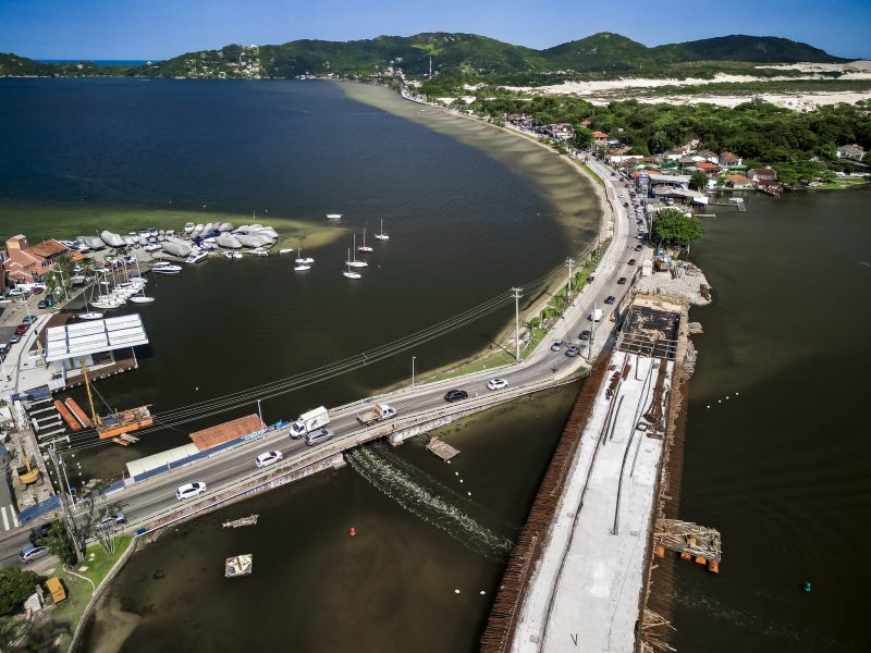 Ponte da Lagoa, em Florianópolis, avança para etapas finais com conclusão do primeiro segmento