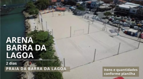 Arena Barra da Lagoa, na praia da Barra da Lagoa - Reprodução/ND