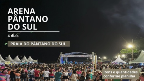 Arena Pântano do Sul, na praia do Pântano do Sul - Reprodução/ND