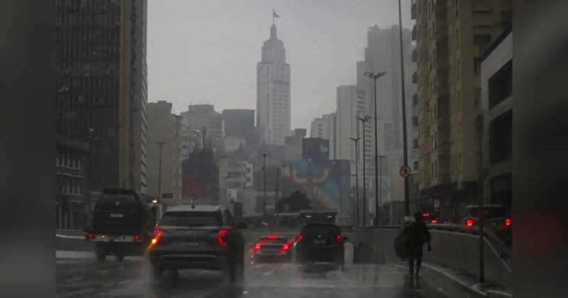 Imagem de tempo chuvoso em São Paulo