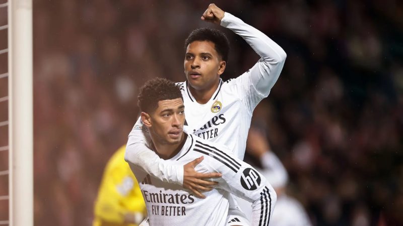 Quarteto do Real Madrid brilha: Bellingham e Rodrygo em comemoração