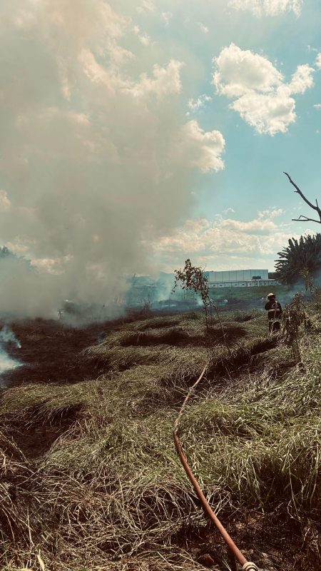 Imagem do local do incêndio