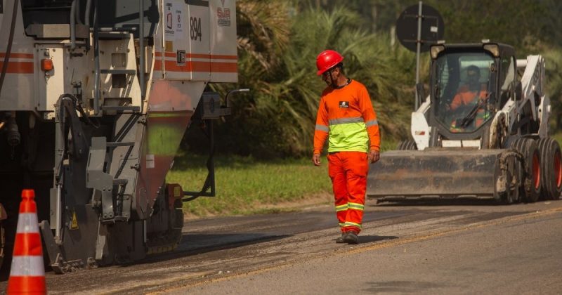 Obras na BR-101 no Sul de SC