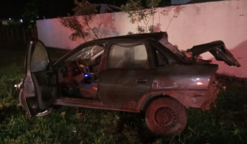 Veículo capotou durante tentativa de fuga em Bom Retiro