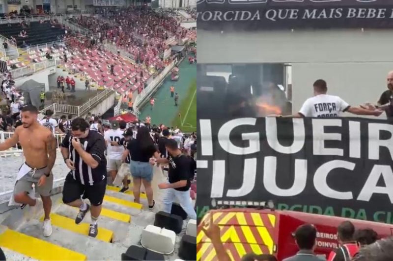 Spray de pimenta e bala de borracha no jogo JEC x Figueirense