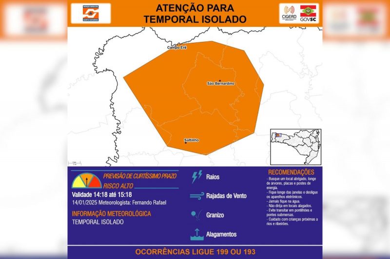 VÍDEOS: Forte chuva de granizo é registrada em Chapecó 