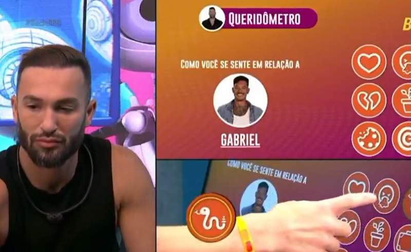 Diego Hipolyto deu cobra para Gabriel e afirmou ter dado coração no BBB