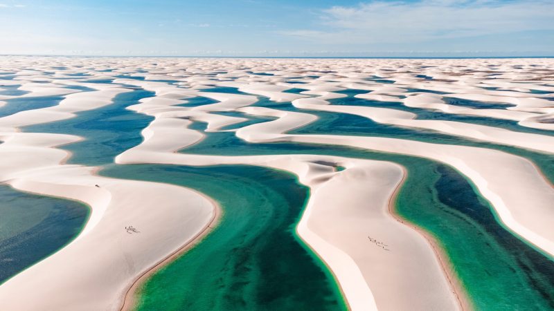 Vista aérea dos lençóis maranhenses 