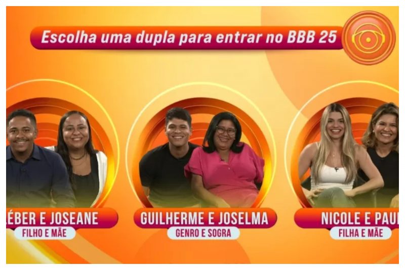 Três duplas disputam uma vaga no BBB 25 - Foto: FotoJet (22)