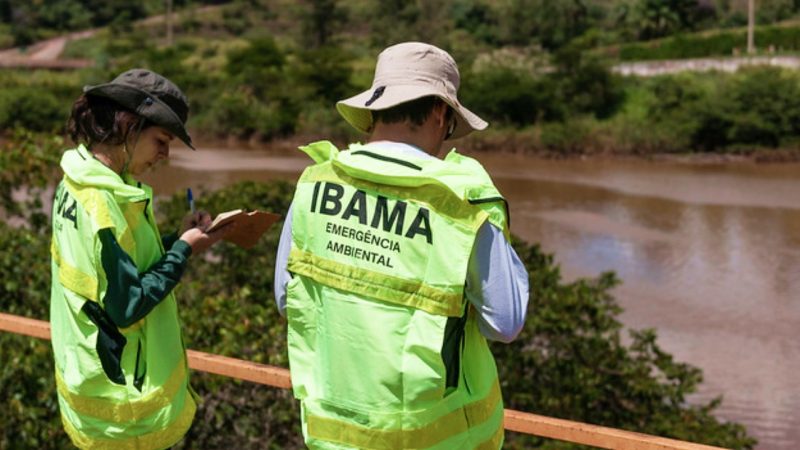 Agentes do Ibama trabalhando