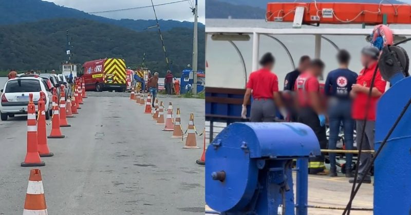 Idoso morre durante travessia de ferry boat entre Vila da Glória e Joinville