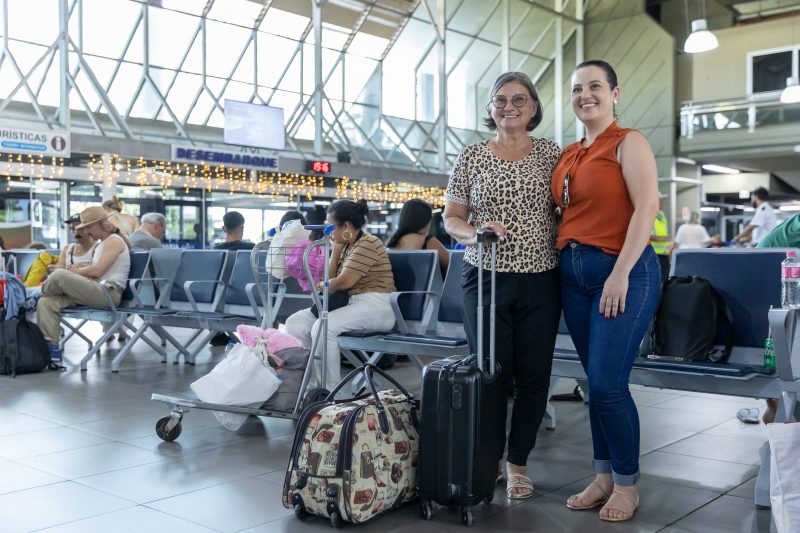 Isolde veio de Indaial para passar uma semana com a filha Cibele em Florianópolis - Foto: Germano Rorato/ND