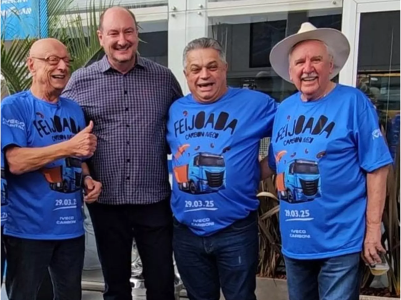 Amin, Nadal, Jo&atilde;o Rodrigues e Moacir Sopelsa, em evento na cidade de Conc&oacute;rdia – Foto: Divulga&ccedil;&atilde;o/ND
