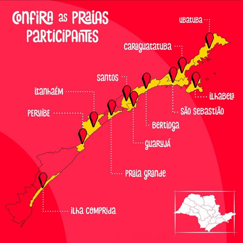 Praias onde a promoção do Palito Premiado é valido