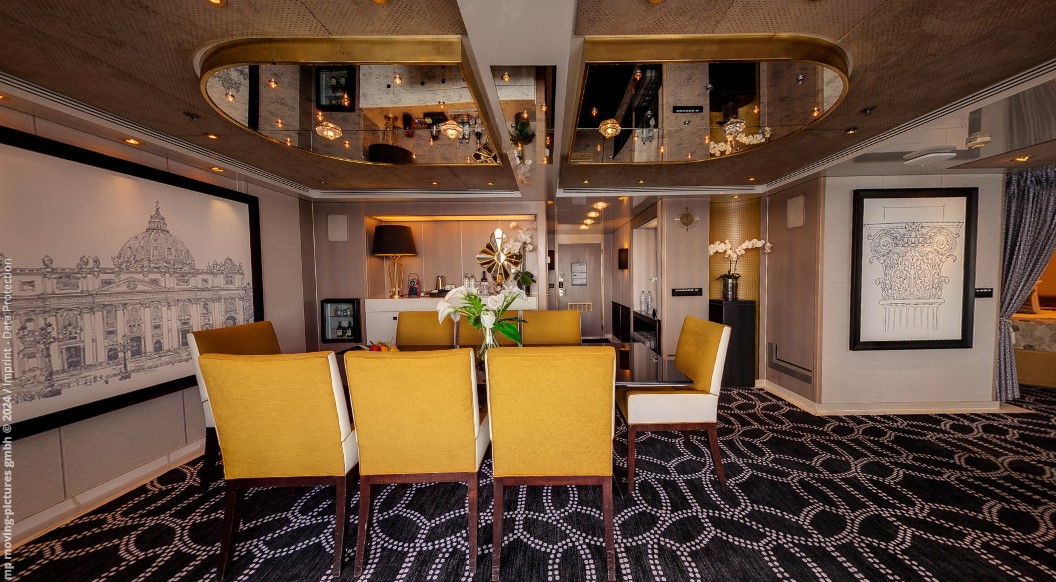 O Penthouse Suite é o maior e mais caro quarto da embarcação - Divulgação/Nicko Cruises/ND