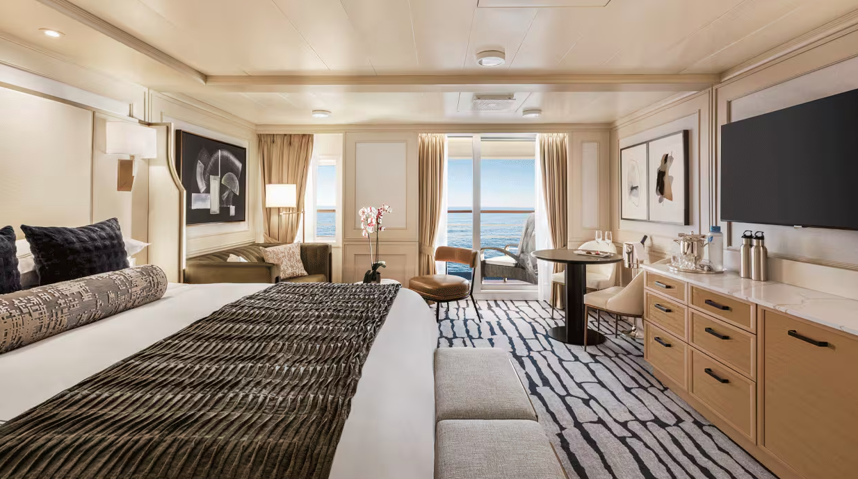 Já a Penthouse Suite varia de R$ 41.539 a R$ 43.529 - Divulgação/Oceania Cruises/ND