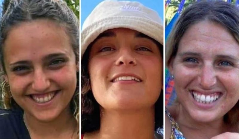 Romi Gonen, Emily Damari e Doron Steinbrecher, reféns que devem ser as primeiras soltas pelo Hamas 