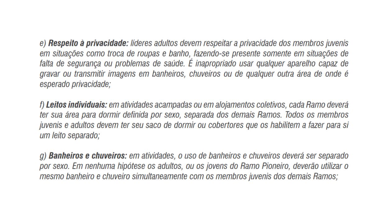 A ficha médica assinada pelos pais só permite que profissionais de saúde administrem medicamentos aos juvenis - Reprodução/Escoteiros do Brasil/ND