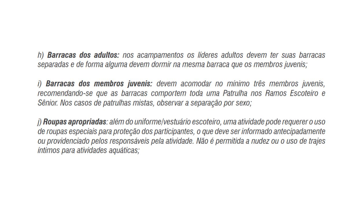 O chefe de escoteiros foi suspenso pela associação em 2022, mas voltou a participar das atividades em 2023 - Reprodução/Escoteiros do Brasil/ND