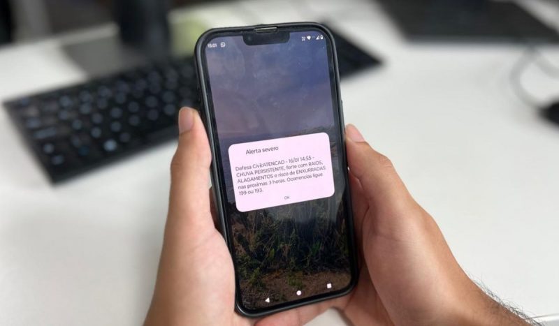 SC possui dois sistemas de alerta: SMS da Defesa Civil e Defesa Civil Alerta