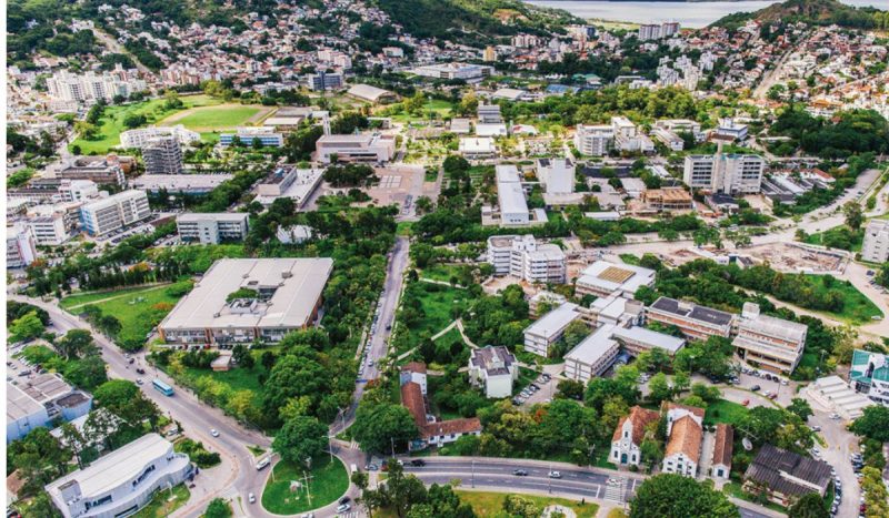 Foto aérea mostra bairro Trindade, região com o preço do aluguel mais caro em janeiro 2025