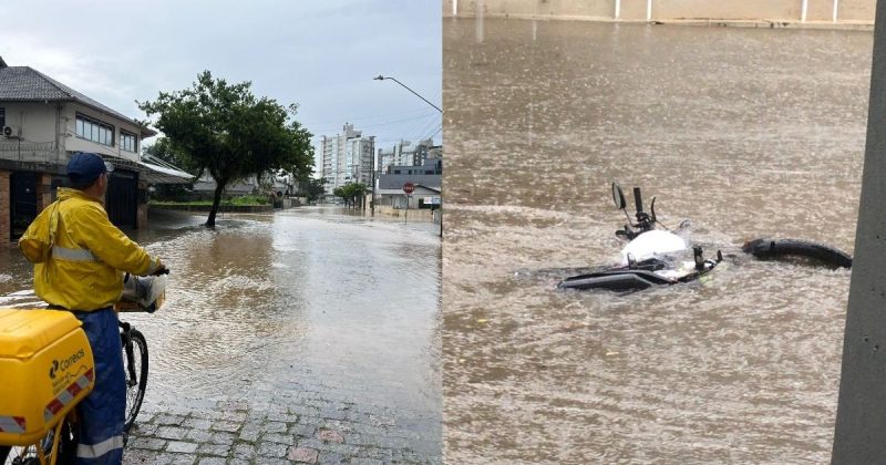 Chuva intensa e pontos de alagamentos em Joinville