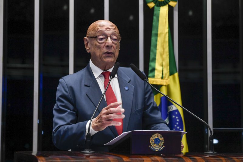 Senador Esperidião Amin no Plenário do Senado durante sessão. Foto: Jefferson Rudy/Agência Senado/ND