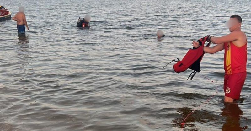 Um homem, de 47 anos, morreu afogado no Rio Ararangu&aacute; – Foto: Corpo de Bombeiros/ND