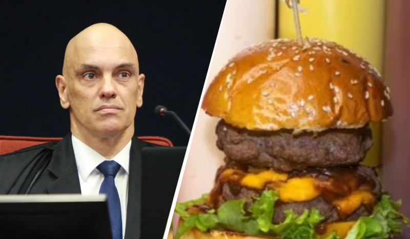 Hamburgueria com ministros do STF no cardápio tem sanduíche 'Alexandre de Moraes' como um dos seus carros-chefes - Foto: STF/Reprodução/ND