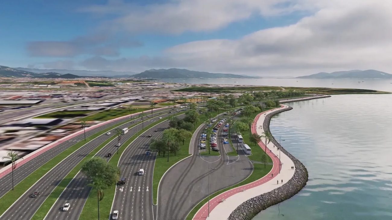 Projeto da Beira-Mar de Barreiros, em São José- Foto: Divulgação/Prefeitura de São José/ND