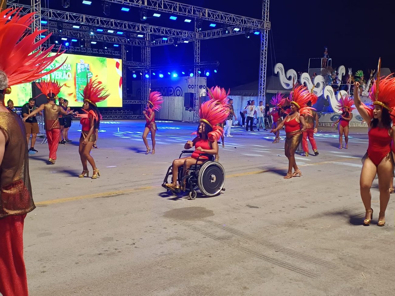 A inclusão de pessoas com deficiência foi uma das marcas do desfile da Nação Guarani - Geovani Martins/ND