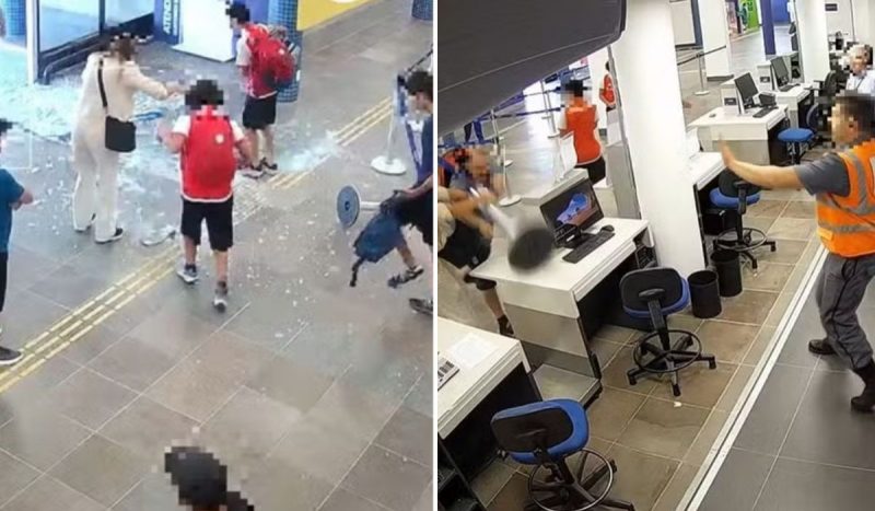 Vídeo mostra passageiro vandalizando aeroporto em Pelotas (RS)