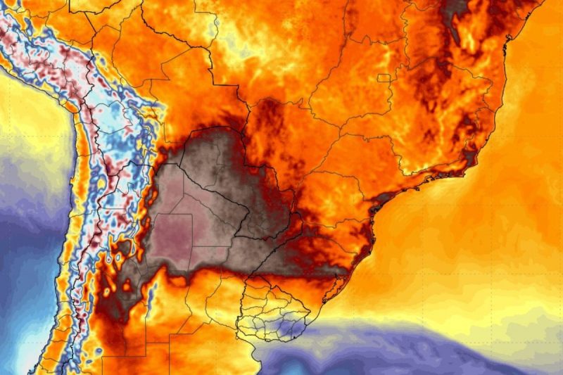 mapa completo da onda de calor no Brasil