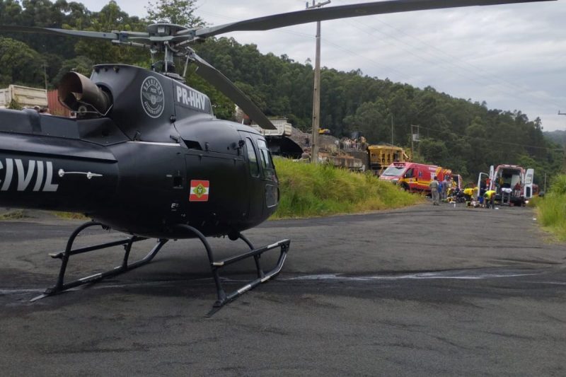 A explosão aconteceu em um tanque com produtos para fabricação de asfalto em Cordilheira Alta, no Oeste de Santa Catarina