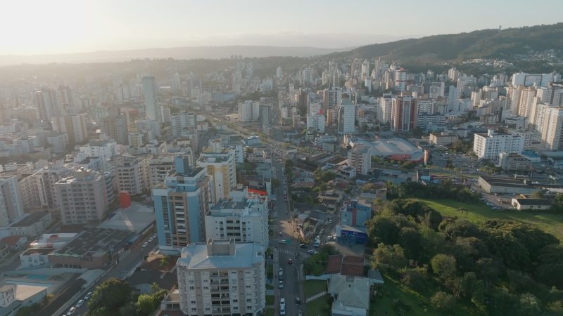 Foto aérea da região central de Criciúma