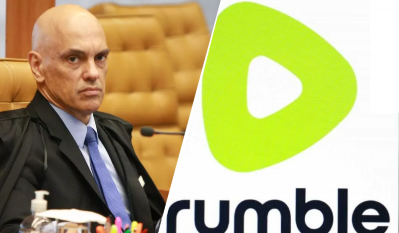 Decisão de Moraes mantém plataforma bloqueada até que ela apresente um representante legal no país - Foto: STF/Rumble/Reprodução/ND