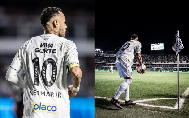 Neymar usou a camisa 10 do Santos