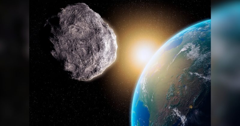 Imagem de asteroide indo em direção da Terra