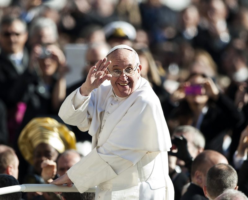 Papa Francisco durante aparição na Inglaterra, em 2013