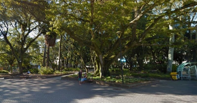 Praça Nereu Ramos, no centro de Criciúma