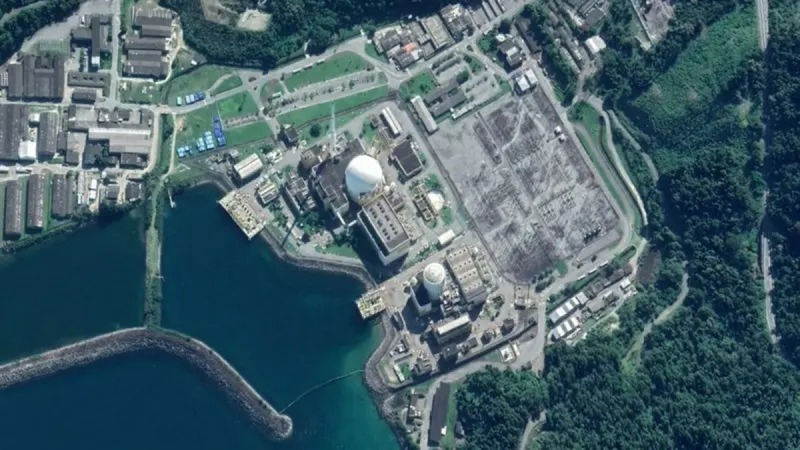 Imagem de satélite da Usina Nuclear de Angra dos Reis