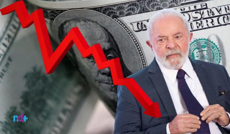 Cédulas de dólares e foto de Lula (PT) Valor do dólar fecha em alta nesta segunda-feira (17)