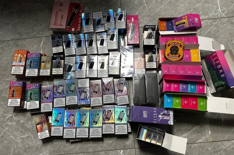 vapes apreendidos, cigarros eletrônicos 