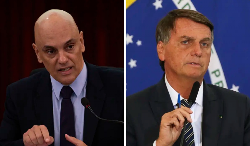 Alexandre de Moraes é o relator do processo movido contra Jair Bolsonaro e aliados