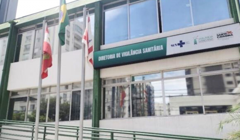 Foto mostra fachada da Diretoria Vigilância Sanitária Estadual de Santa Catarina